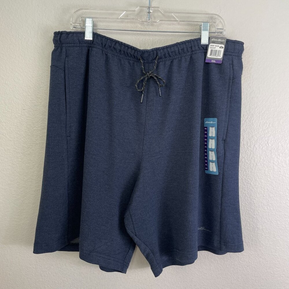 NEW Eddie Bauer Mens XXL Lounge Shorts‎ Navy Pull On Super Soft Comfort
